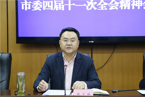 资阳市委政法委传达贯彻市委四届十一次全会精神